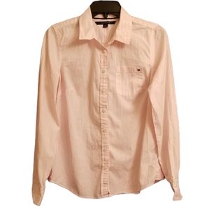 Tommy Hilfiger Button Down Pink Striped Shirt